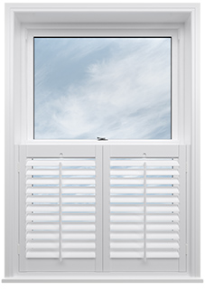 Bromley, True White - Cafe Style Plantation Shutter